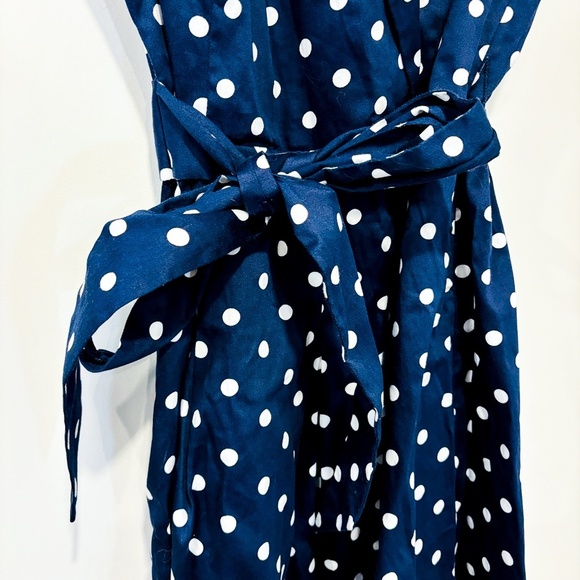 CHAPS Navy polka-dot dress - Picture 5 of 9